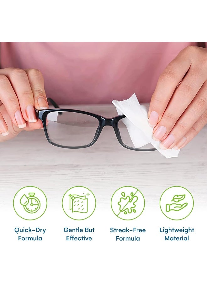 Care Touch Lens Wipes for Eyeglasses - 210 Individually Wrapped Pre-Moistened Wipes - Image 4